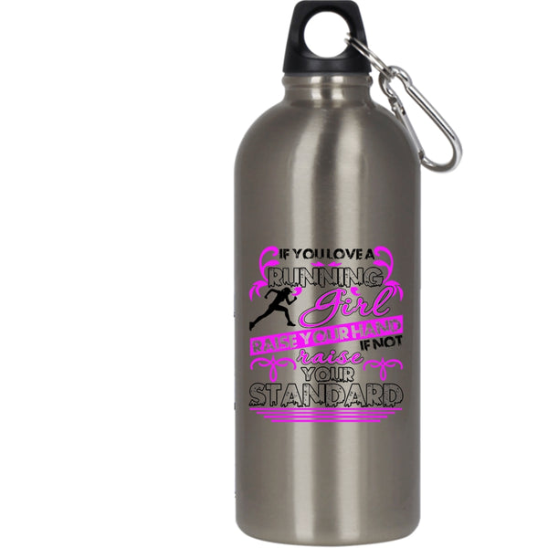 You Love A Running Girl 20 oz Stainless Steel Bottle,Cute Gift For Running Girls Outdoor Sports Water Bottle