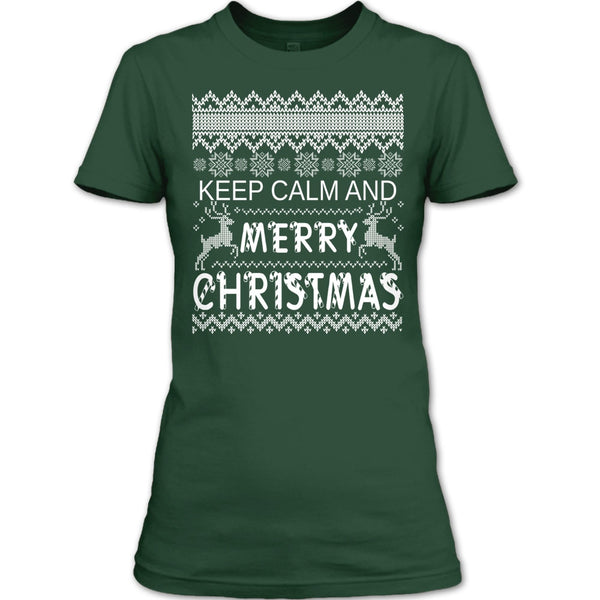 Keep Calm And Merry Christmas T Shirt, Keep Calm T Shirt