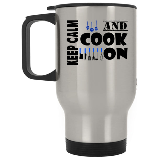Awesome Gift For Cook Travel Mug, Keep Calm And Cook On Mug