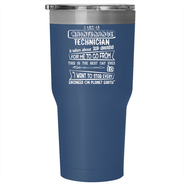 I Am A Maintenance Technician Tumbler 30 oz Stainless Steel, Cool Gift For Technicians Travel Mug