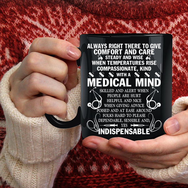 Kind With A Medical Mind Skilled Coffee Mug, Cool Nurses Coffee Cup