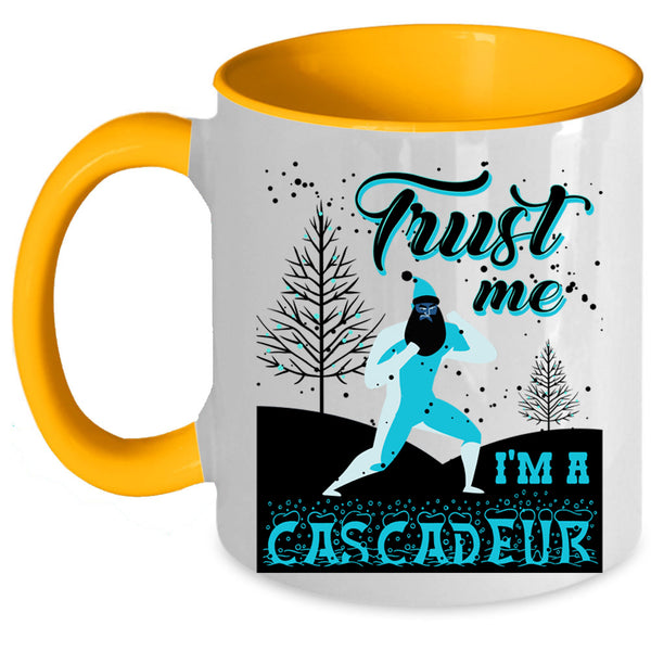Cute Christmas Coffee Mug, I'm A Cascadeur Accent Mug