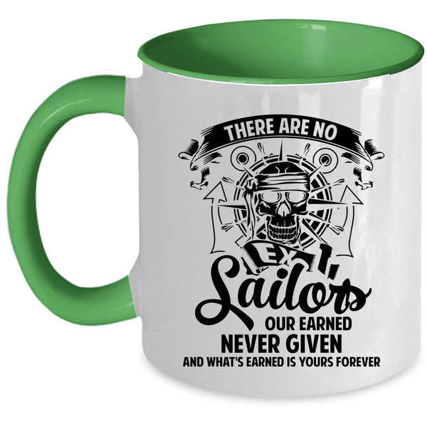 Awesome Sailors Coffee Mug, There Are No Ex Sailors Accent Mug