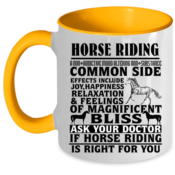 Cool Gift For Equestrian Coffee Mug, Horse Riding Accent Mug