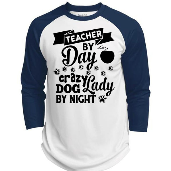 Teacher By Dad Crazy Dog Lady By Night T Shirt, Career T Shirt  (Polyester Game Baseball Jersey)