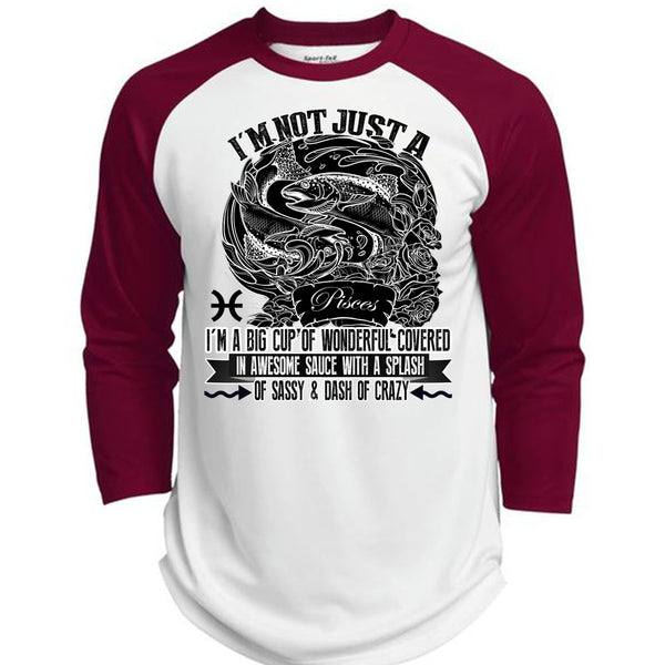 I'm Not Just A Pisces T Shirt, I Love Pisces T Shirt, Awesome T-Shirts  (Polyester Game Baseball Jersey)
