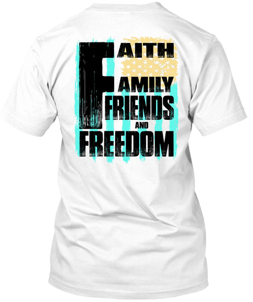 A black t-shirt with the shopify logo