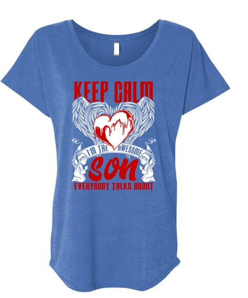 I'm The Awesome Son T Shirt, Being A Son T Shirt, Cool Shirt (Ladies' Triblend Dolman Sleeve)