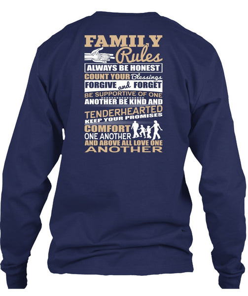 Family Rules T Shirt, Forgive And Forget T Shirt