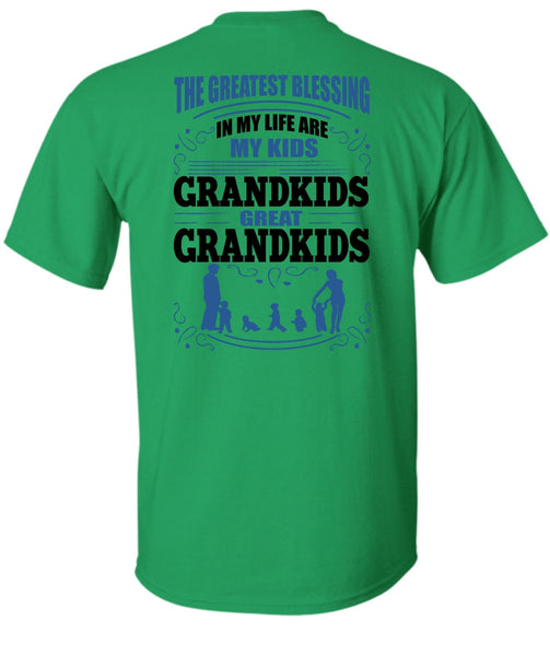 My Kids Grandkids Great Grandkids T Shirt, I Love Grandson T Shirt