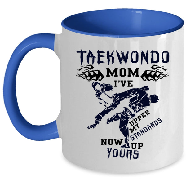 Best Gift For Mom Coffee Mug, Teakwondo Mom Accent Mug
