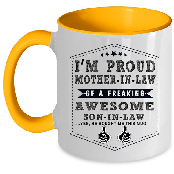 Awesome Son In Law Coffee Mug, Mother In Law Accent Mug