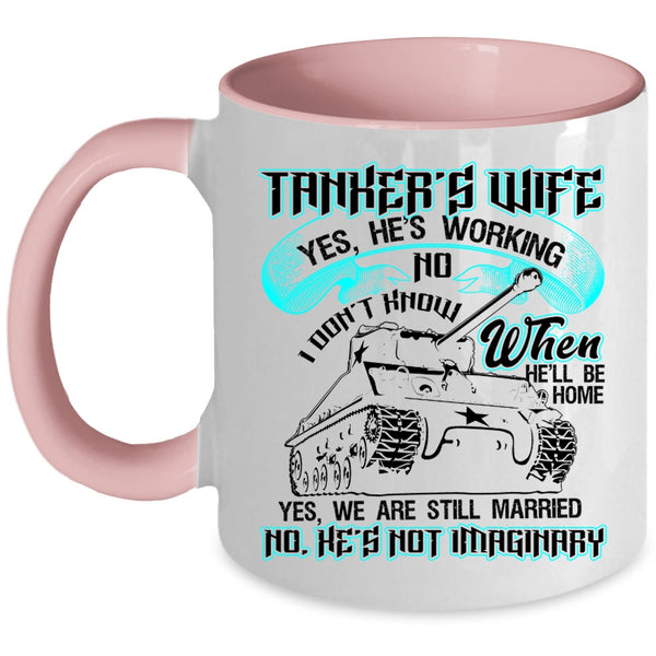 Pretty Tanker's Wife Coffee Mug, Tanker's Wife Accent Mug