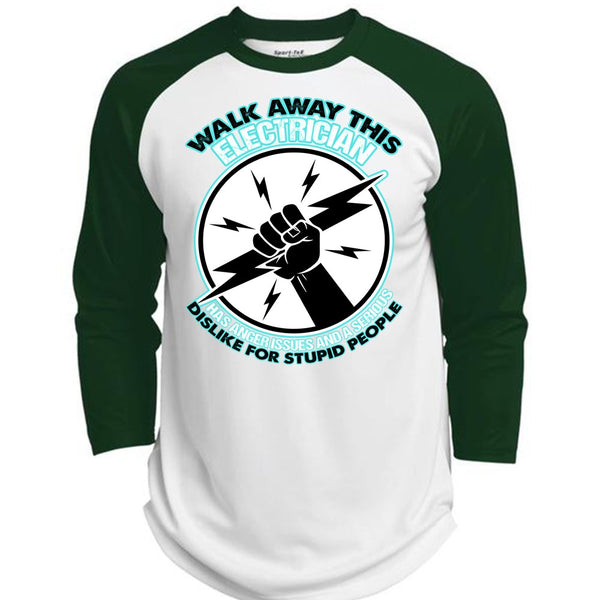 Walk Away This Electrician T Shirt, I Love Electrician T Shirt, Awesome T-Shirts  (Polyester Game Baseball Jersey)