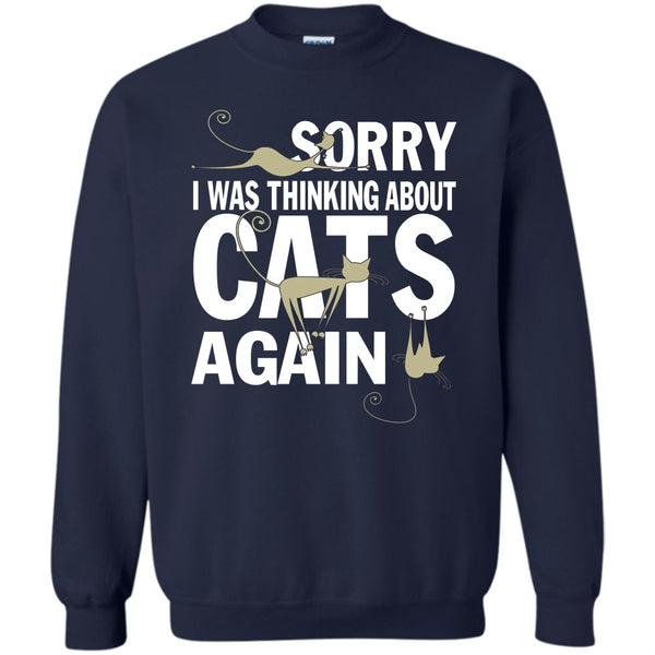 Coolest Cat Lover T Shirt, Think About Cats Sweatshirt