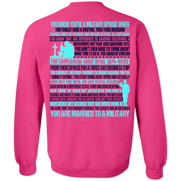 I Love Veteran T Shirt, You Are Married To A Military Sweatshirt