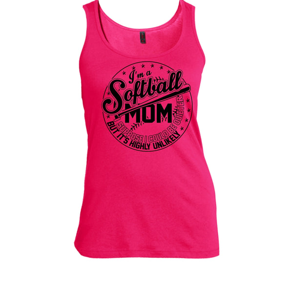 I'm A Softball Mom T Shirt, Sporty Mom Tank Top