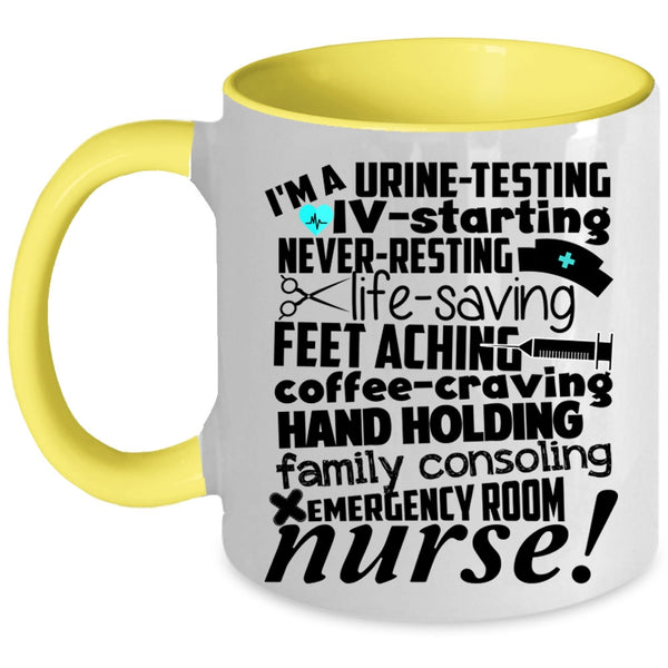 Family Consoling Emerhency Room Coffee Mug, I'm A Nurse Accent Mug