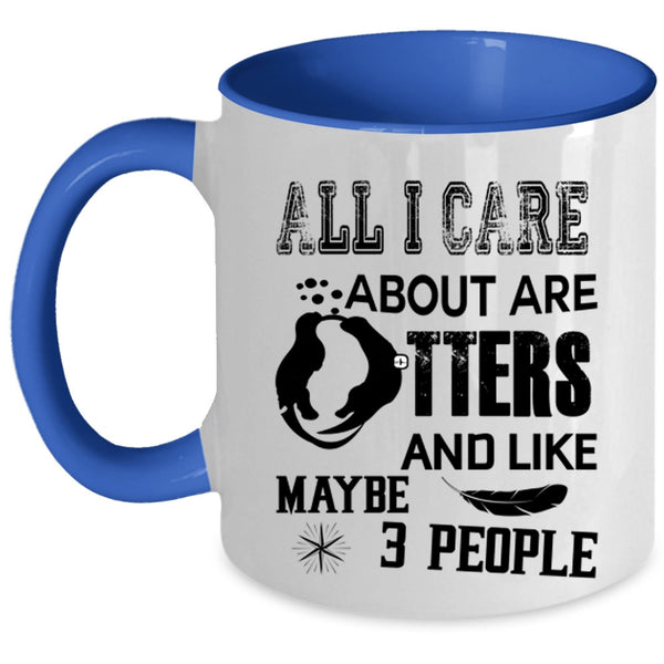 Funny Gift For Otter Lovers Coffee Mug, I Love Otters Accent Mug