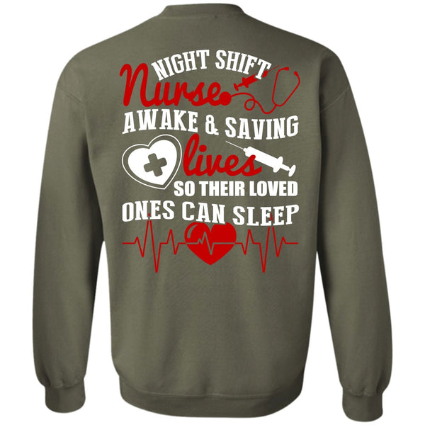 Awake And Saving Lives T Shirt, I Love Nursing Sweatshirt