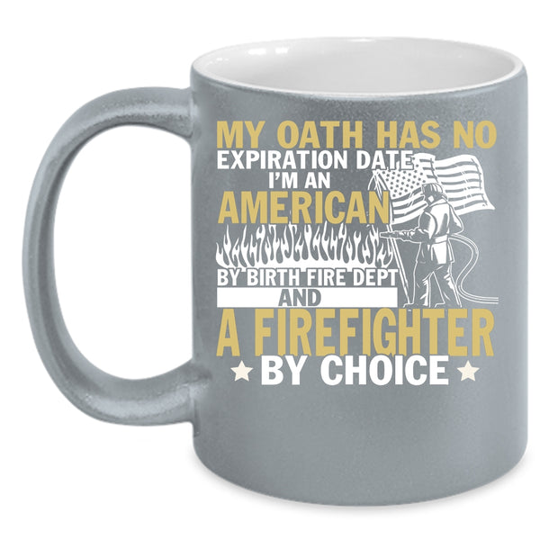 I'm An American And A Firefighter Coffee Mug, American Flag Coffee Cup