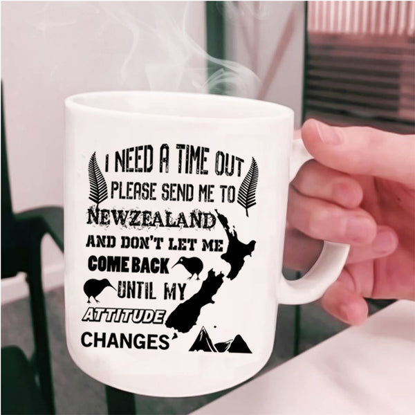 Funny Traveling Coffee Mug, Send Me To Newzealand Cup