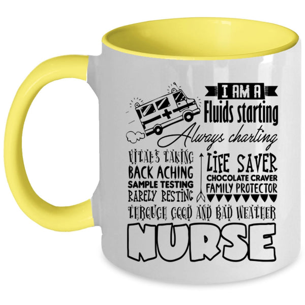 I Raise A Nurse Coffee Mug, I Am A Nurse Accent Mug
