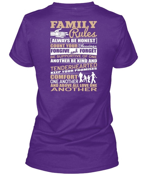 Family Rules T Shirt, Forgive And Forget T Shirt