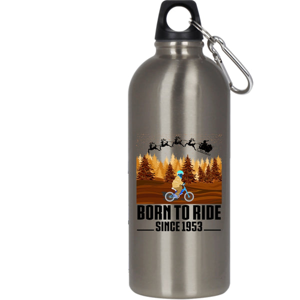 Born To Ride 20 oz Stainless Steel Bottle,Cute Christmas Outdoor Sports Water Bottle