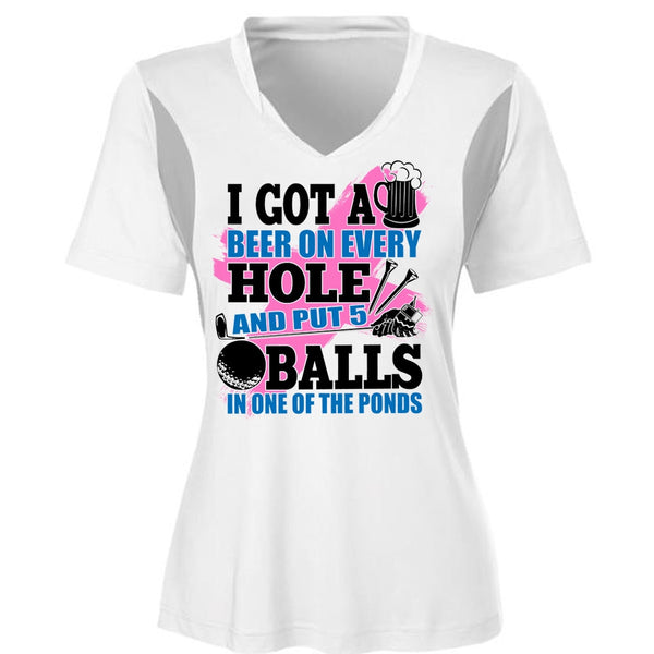 I Got A Beer On Every Hole T Shirt, I Love Golf T Shirt, Awesome T-Shirts