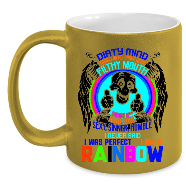 I Am A Rainbow Coffee Mug, I never Said I Was Perfect Accent Mug