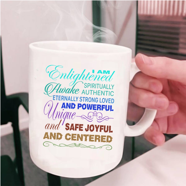 Funny Yoga Coffee Mug, I Am Enlightened Spiritually Cup