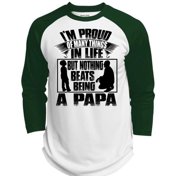 Nothing Beats Being A Papa T Shirt, I Love Papa T Shirt, Awesome T-Shirts  (Polyester Game Baseball Jersey)