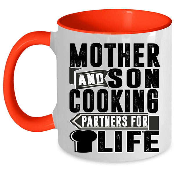 Cooking Partners For Life Coffee Mug, Mother And Son Accent Mug