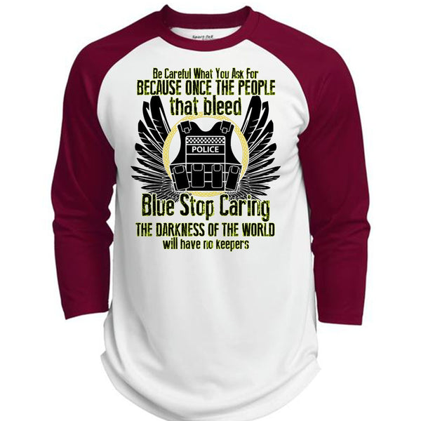 Blue Stop Caring T Shirt, I Love Police T Shirt, Awesome T-Shirts  (Polyester Game Baseball Jersey)