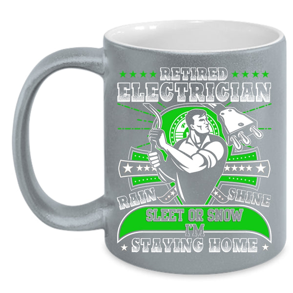 Retired Electrician Coffee Mug, Awesome Retirement Coffee Cup