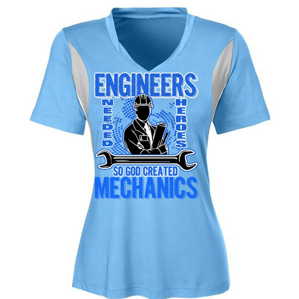 God Created Mechanics T Shirt, Engineers T Shirt, Awesome T-Shirts