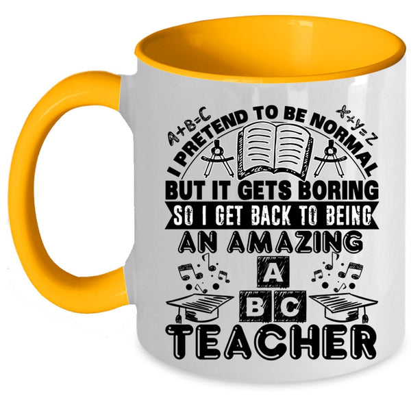 Cute Teacher Coffee Mug, Being An Amazing Teacher Accent Mug