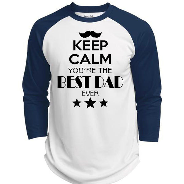 Keep Calm You're The Best Dad Ever T Shirt, Father's Day T Shirt  (Polyester Game Baseball Jersey)