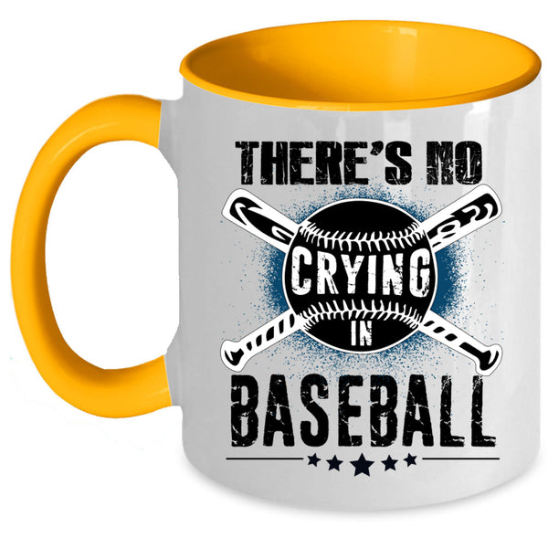Sporty Coffee Mug, There's No Crying In Baseball Accent Mug