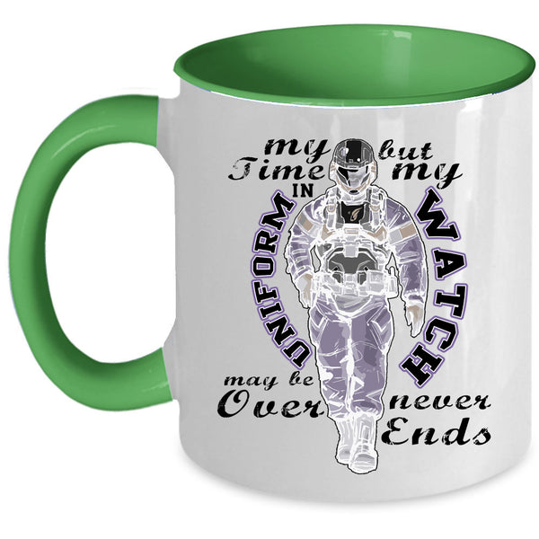 Cool Gift For Veteran Coffee Mug, My Time In Uniform  Accent Mug