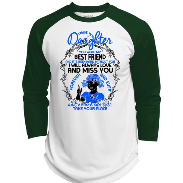 I Miss You Daughter T Shirt, I Love Daughter T Shirt, Awesome T-Shirts  (Polyester Game Baseball Jersey)