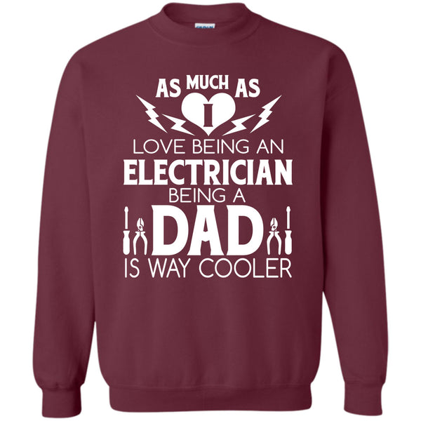 Being A Dad Is Way Cooler T Shirt, I Am An Coolest Electrician Dad Sweatshirt