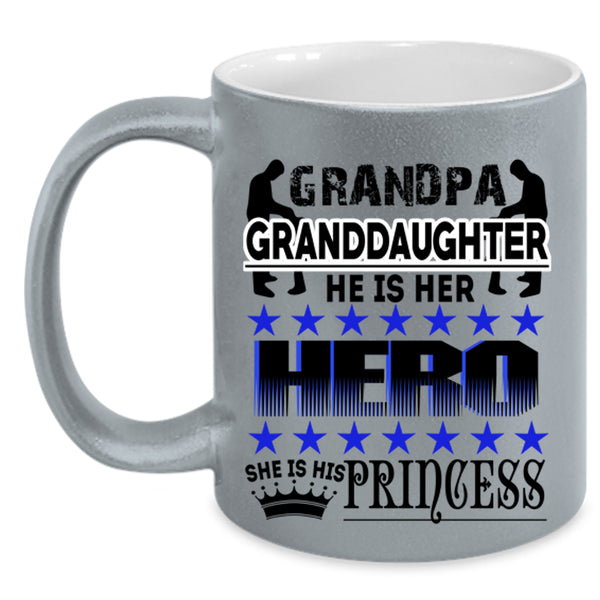 Cool Gift For Grandpa Coffee Mug, Grandpa And Granddaughter Accent Mug
