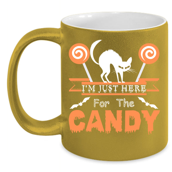 I'm Just Here For The Candy Coffee Mug, Cute Cats Coffee Cup