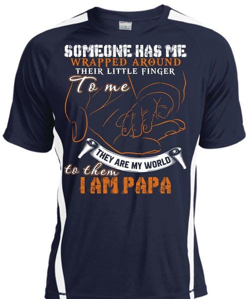 I Am Papa T Shirt, They Are My World T Shirt, Cool Shirt