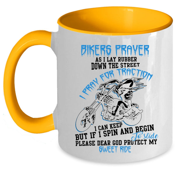Awesome Gift For Bikers Coffee Mug, Bikers Prayer Accent Mug