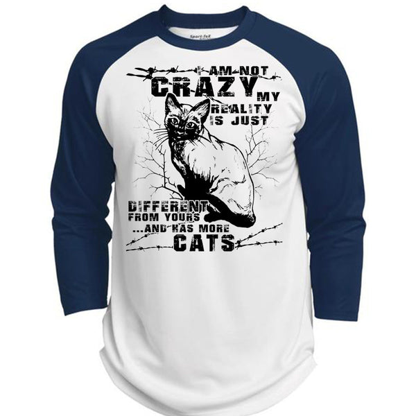 I Am Not Crazy T Shirt, I Love Cats T Shirt, Awesome T-Shirts  (Polyester Game Baseball Jersey)