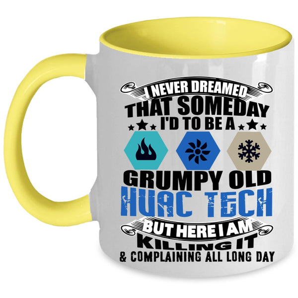 Cool Grandpa Coffee Mug, I'd To Be A Grampy Old Hvac Tech Accent Mug