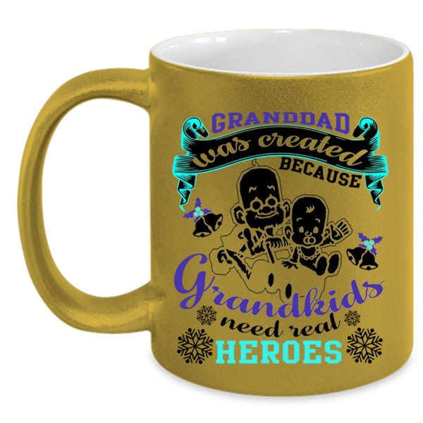 Christmas Gift For Grandpa Coffee Mug, Granddad Was Created Accent Mug